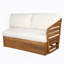 Canapé de patio, canapé en bois avec coussin