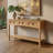 Console Table with 3 Drawer Solid Wood