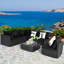 Finnbar 6 - Person Modular Patio Conversation Set with Cushions-1070499669
