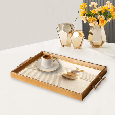 Elegant Glass Tray, 19.7 x 11.4 x 1.4 inches | 100% Durable Glass Construction | Easy to Clean with Damp Cloth | Ideal for Serving, Decorative Display, and Organizing | Stylish Addition to Home Décor