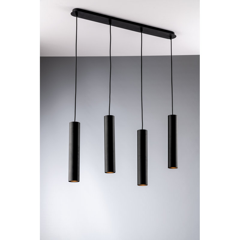 Canice 4 - Light Cylinder Pendant, Black, Black