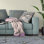Coussin décoratif 18 po x 18 po Indigo