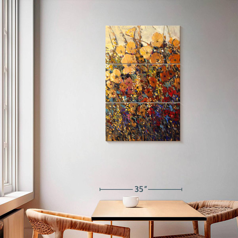 Harnek, fleurs lumineuses et audacieuses II, H 57 po x l 36 po