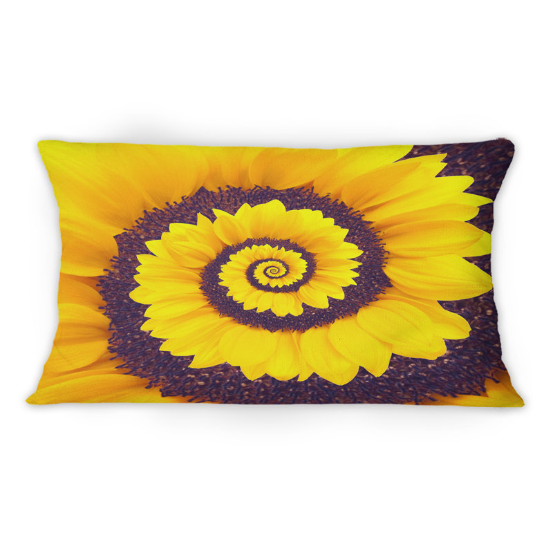Coussin Sunflower Infinity Spiral II - Traditional