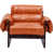 Cuir rétro ciré à l'huile orange