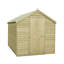 Value Overlap 8 ft x 6 ft Pressure Treated Shed with Window