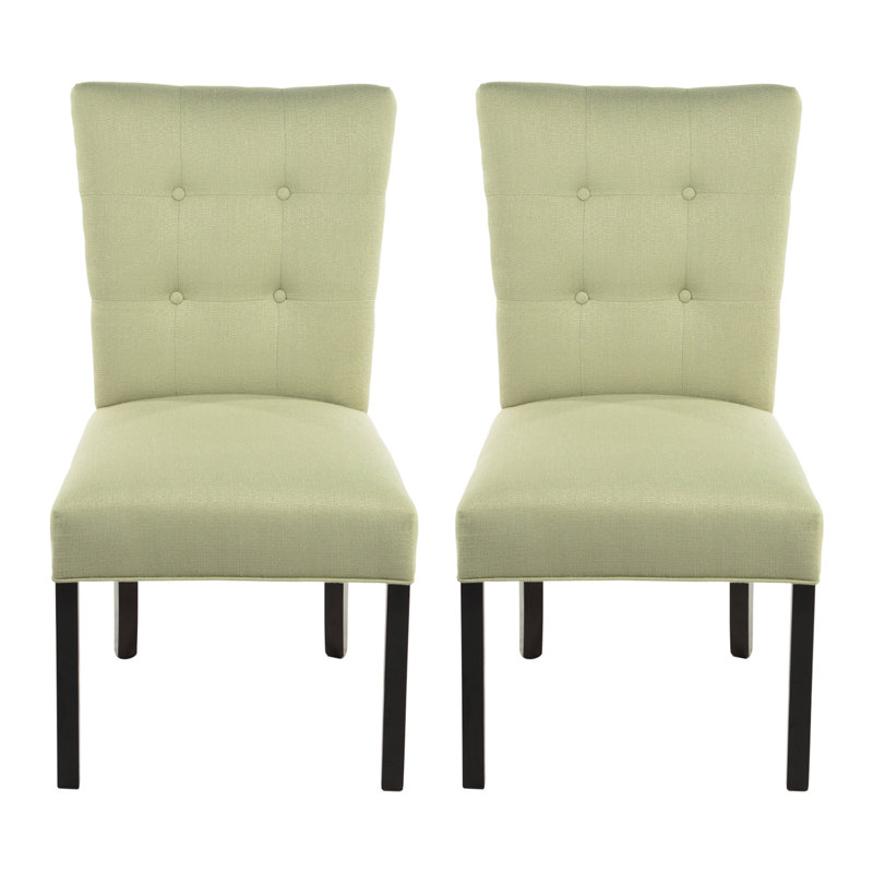 18'' H Tufted Upholstered Side Chair, Candice Sea Foam