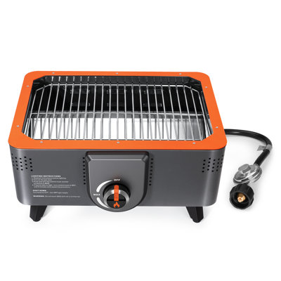 Portable Gas & Charcoal 2-in-1 Grill, Complete w/ Gas Regulator and Adaptor - Ideal for Outdoor BBQ -  ARBELI, GCG2-G