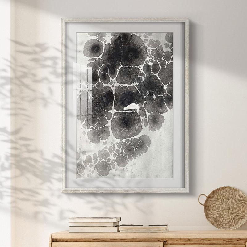 Marbrage - impression encadrée, H 28,5 po x l 20,5 po, Blanc
