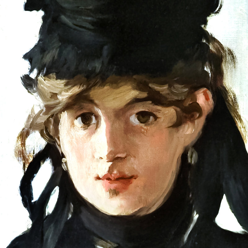 Berthe Morisot avec un bouquet de violettes, 1872, reproduction d'art sur toile, H 31,25 po x l 21,25 po