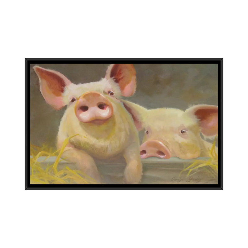 « life as a porc ii », reproduction d’impression sur toile, H 18 po x l 26 po x P 1,5 po, Toile avec cadre noir