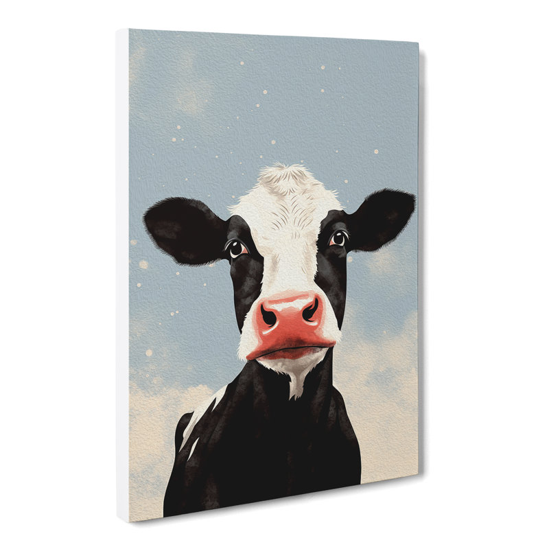 Cow Minimalism No.2 - No Frame Print, 76cm H x 50cm W x 3cm D