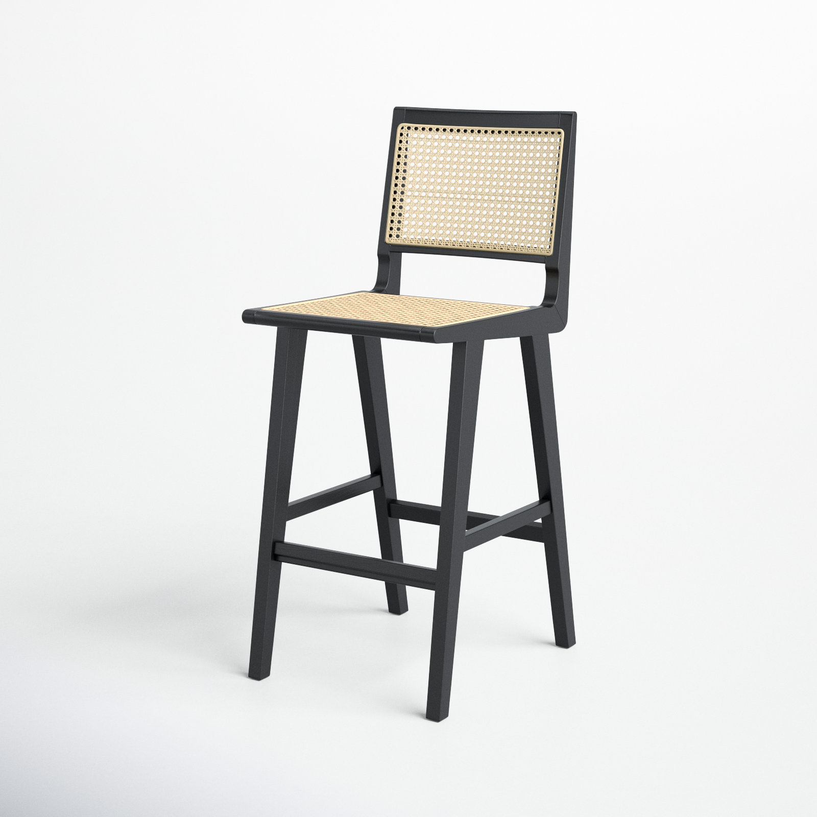 Atticus Bar and Counter Stool, Black, Bar Stool (29.5" Seat Height)