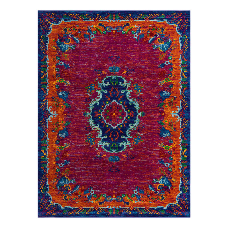 Floral Indoor Rug, Rectangle 9' x 12'