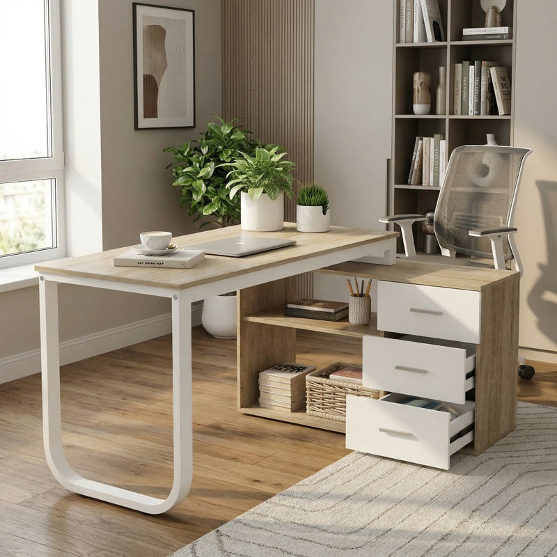 Fort Myers Modular L-Shaped, Oak/White