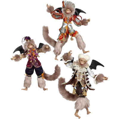 Grand ensemble de 3 singes volants impériaux inspirés du printemps