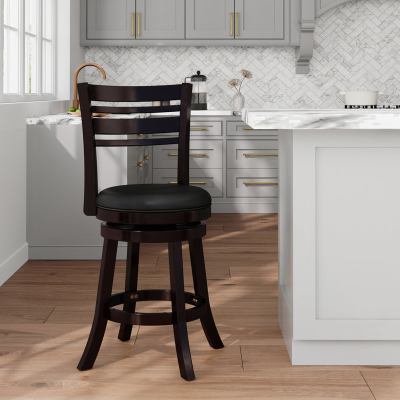 Tabouret pivotant à hauteur de comptoir, Noir, Noir