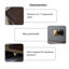 Armoire à vin en bois massif 33,86 "de style américain, luxueuse et élégante