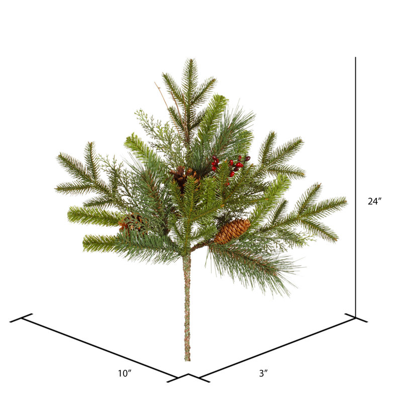 Branche de noël mélange de baies de noël en pot