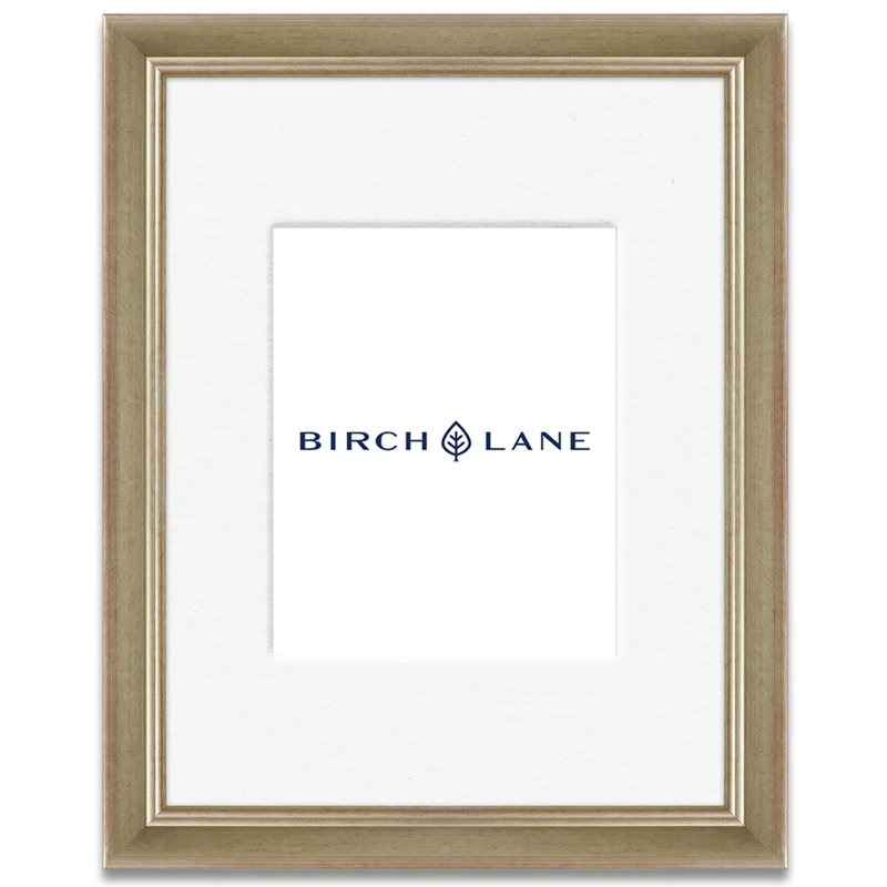 Wood Picture Frame with Mat, Silver, 18" x 24"