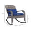 Chaise berçante d'extérieur en osier avec coussins Christiano-477046512-477046513