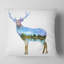 Deer Double Exposure - Coussin imprimé animal-29598521-29598524