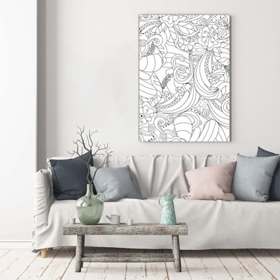 Zentangle Background - Wrapped Canvas Print