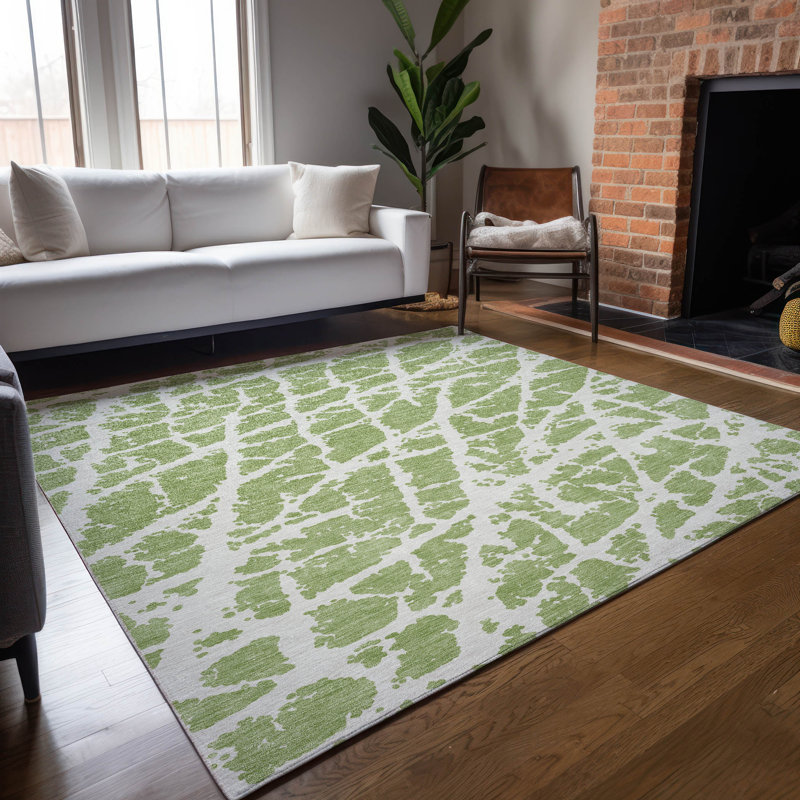 Kyrie Washable Abstract Indoor / Outdoor Rug, Rectangle 5' x 7'6"