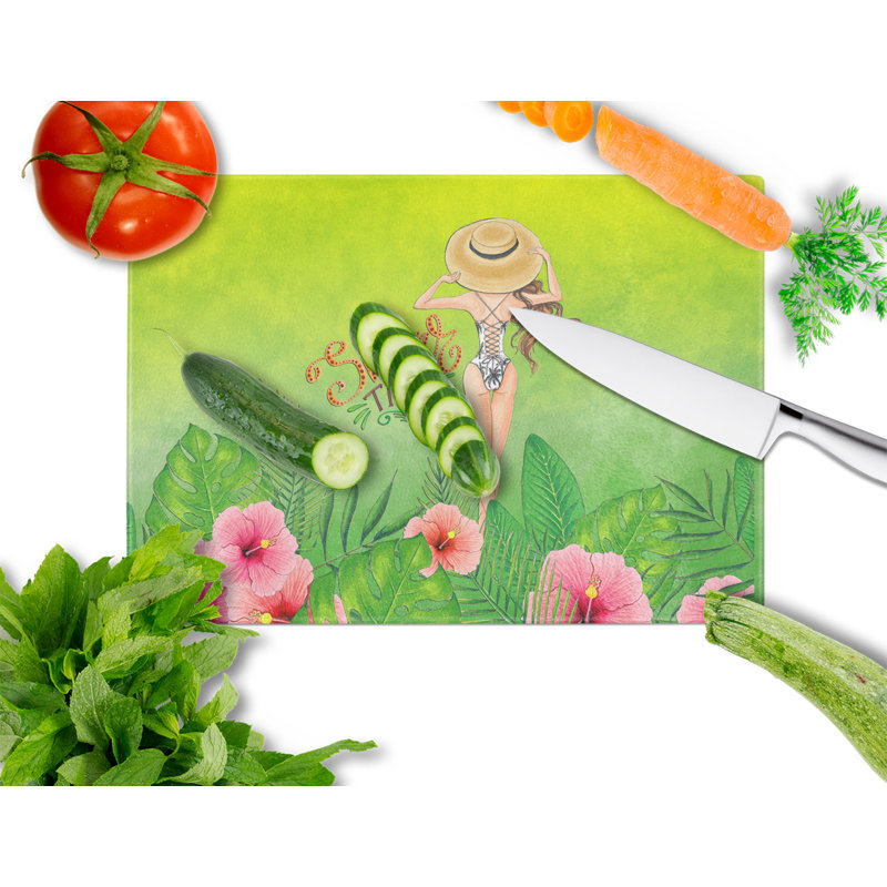 Planche à découper en verre trempé en verre trempé d’été caroline
