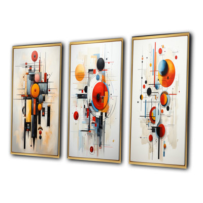 «Red Suprematism Reduction», 3 pièces sur toile