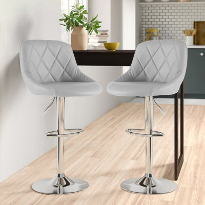 Idlewood Swivel Upholstered Adjustable Height Counter Stool with Metal Frame