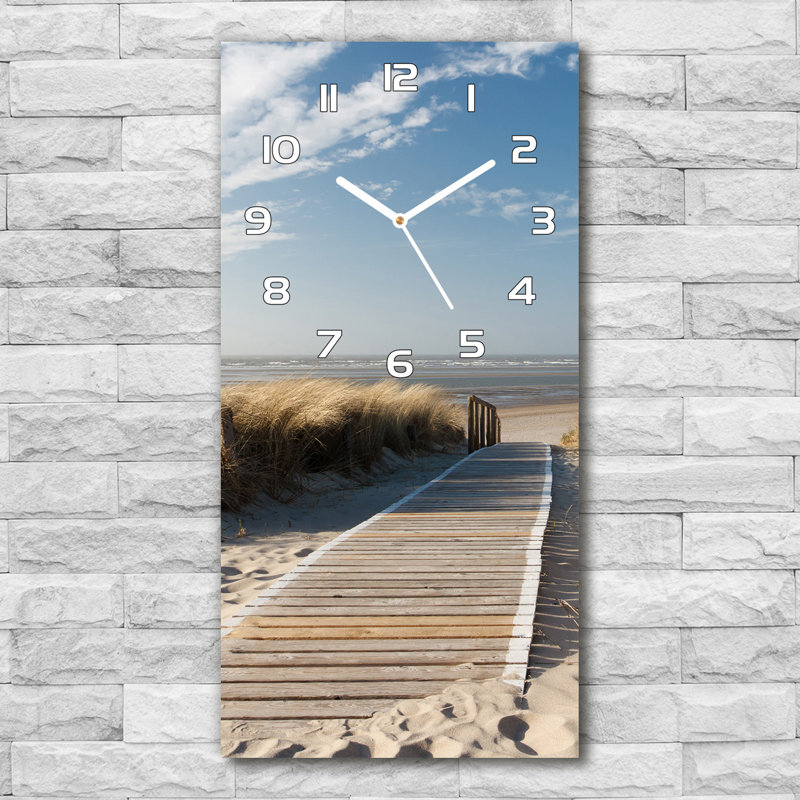Jaliah Glass Wall Clock, White