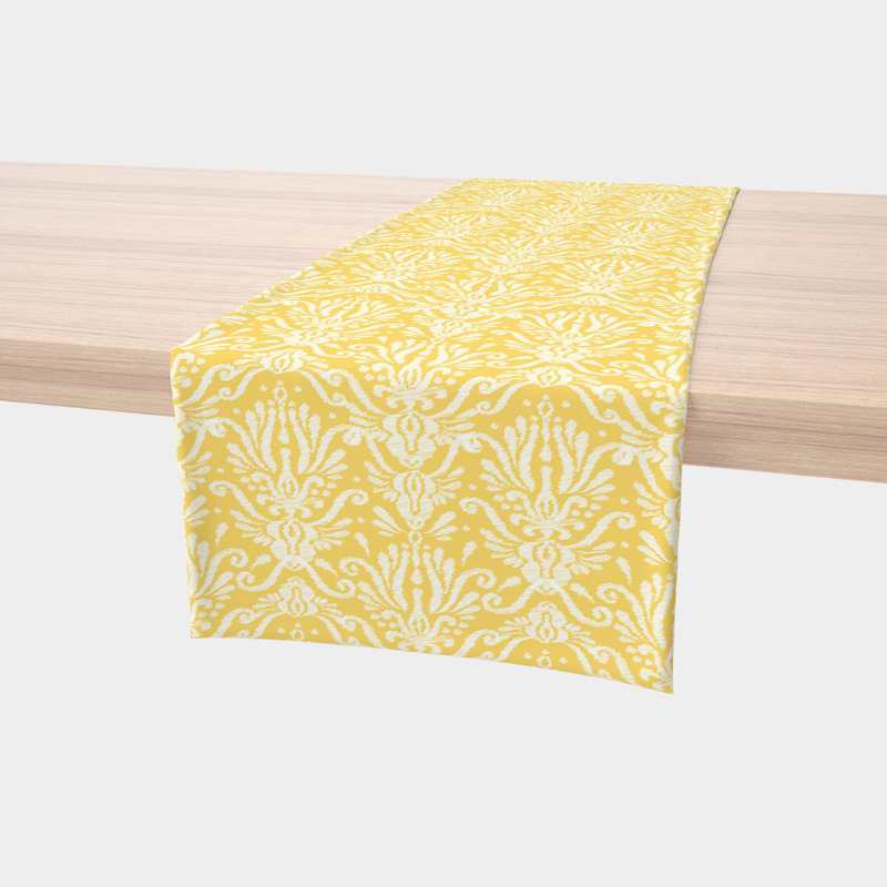 Piner Damask Table Runner, 72" L x 12" D