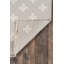 Tapis gris / blanc en laine tissé à la main Topanga-37893455