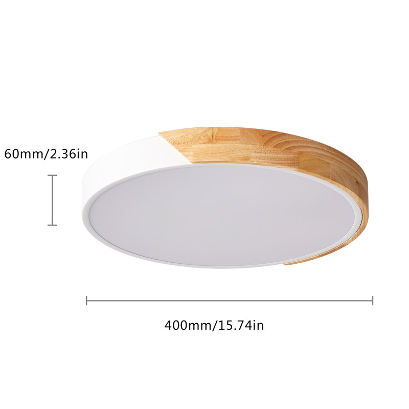 Luling Simply Design Energy-Saving Circle LED Dimmable Flush Mount Ceiling Light Fixture, White