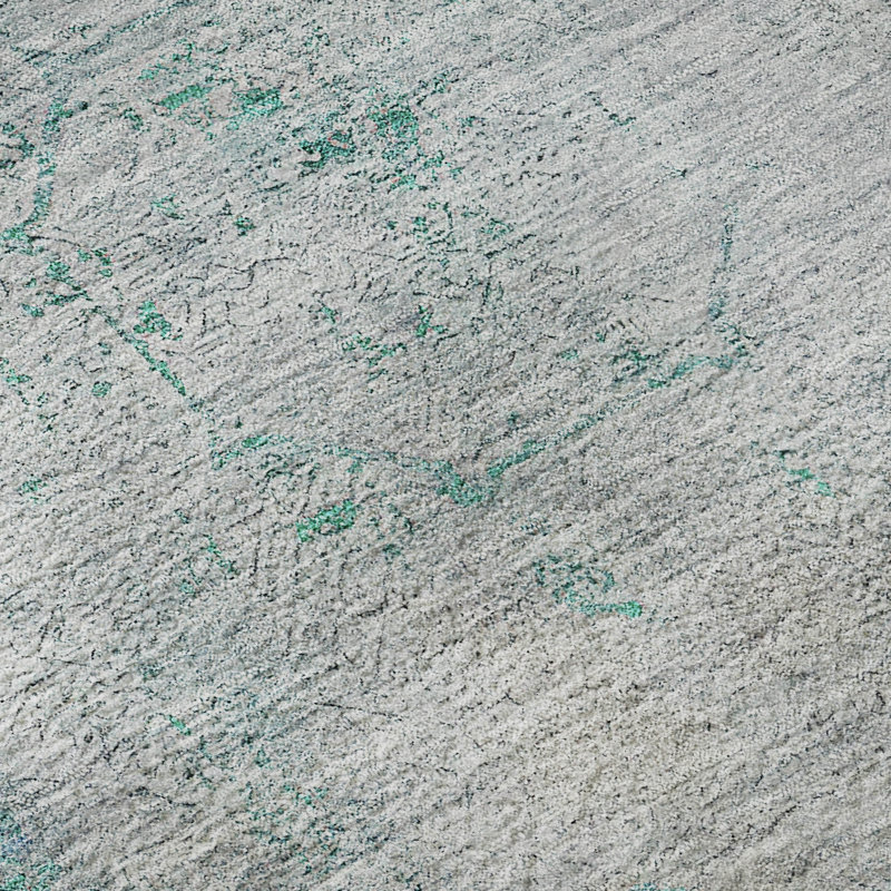 Premium Machine Washable Prisco Teal Rug, Rectangle 8' x 10'