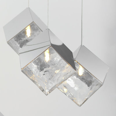 Luminaire suspendu grappe 3 lumières Ice Cube