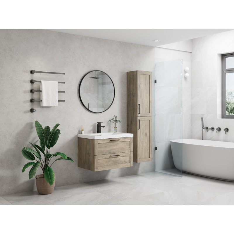Devillage 29.5'' Single Bathroom Vanity with Engineered Stone Top, Eve