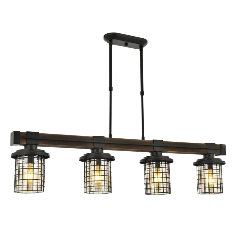 Lustre pour îlot de cuisine 4 lumières