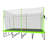 10x17FT Rectangular Trampoline with Basketball Hoop & Advanced Ladder - Green/Black