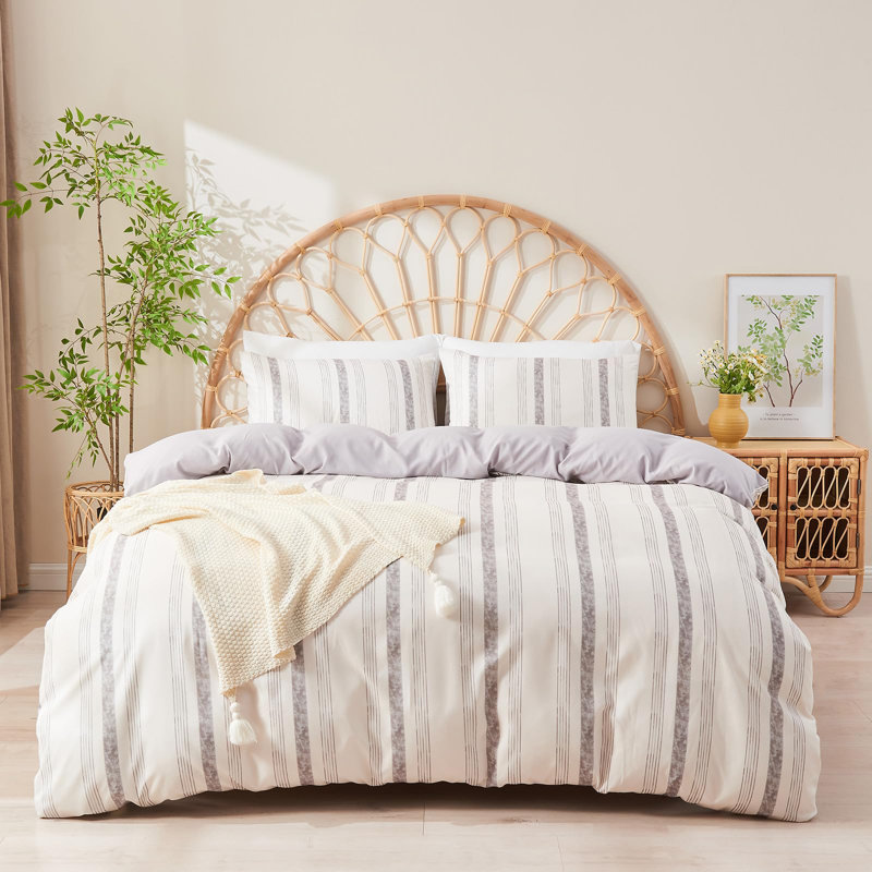 Housse de couette Gogreen, Housse de couette simple + 2 taies d'oreiller stan