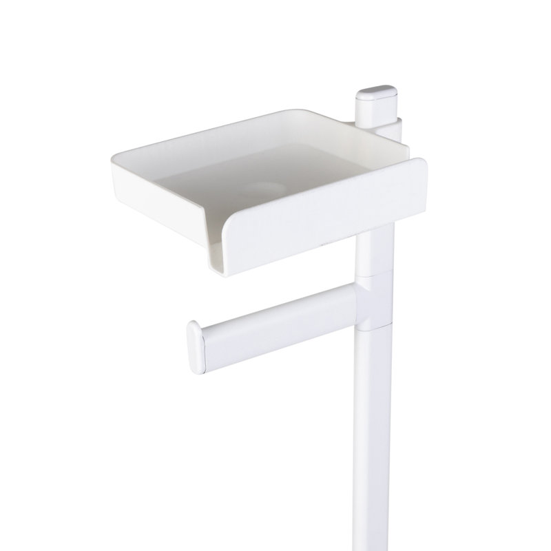 Porte-papier hygiénique sur pied, Blanc