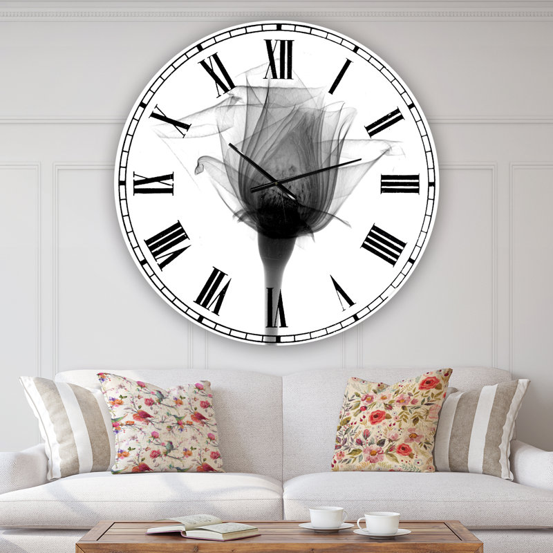 Horloge murale surdimensionnée Rose #10 X-Ray, Moyen