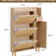 Armoire à chaussures de style japonais - décor minimaliste moderne de couleur bois convenant au couloir et au salon 03-2036303229