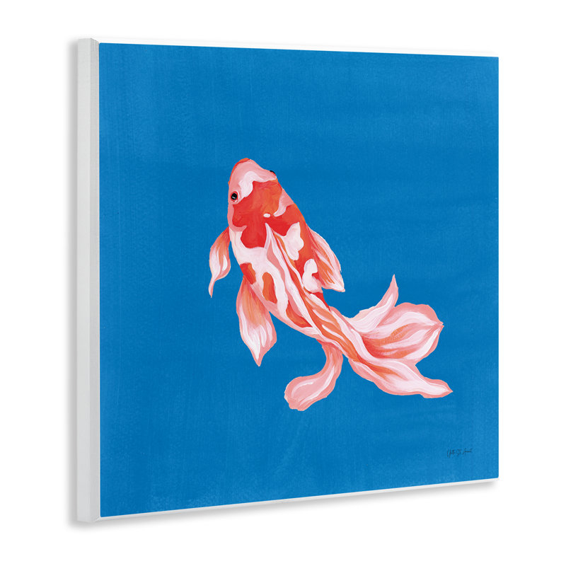 Plaque murale bleue Koi Fish