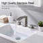 Robinet de lavabo de salle de bain carré noir mat 8 pouces-125490389