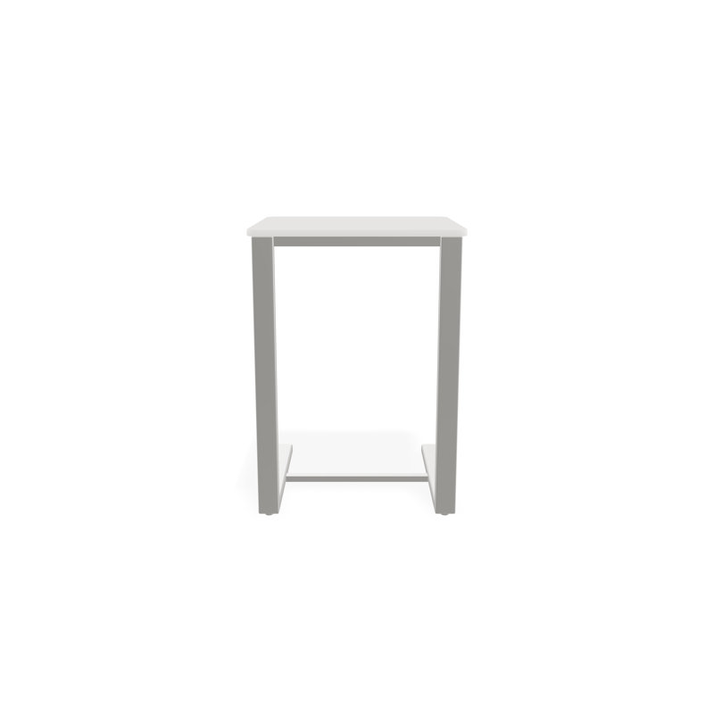 Outdoor Square Side Table, Brown/Snow