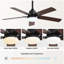 Ventilateur de plafond 42 pouces 5 pales réversible sans fil avec télécommande-805848060-813344741