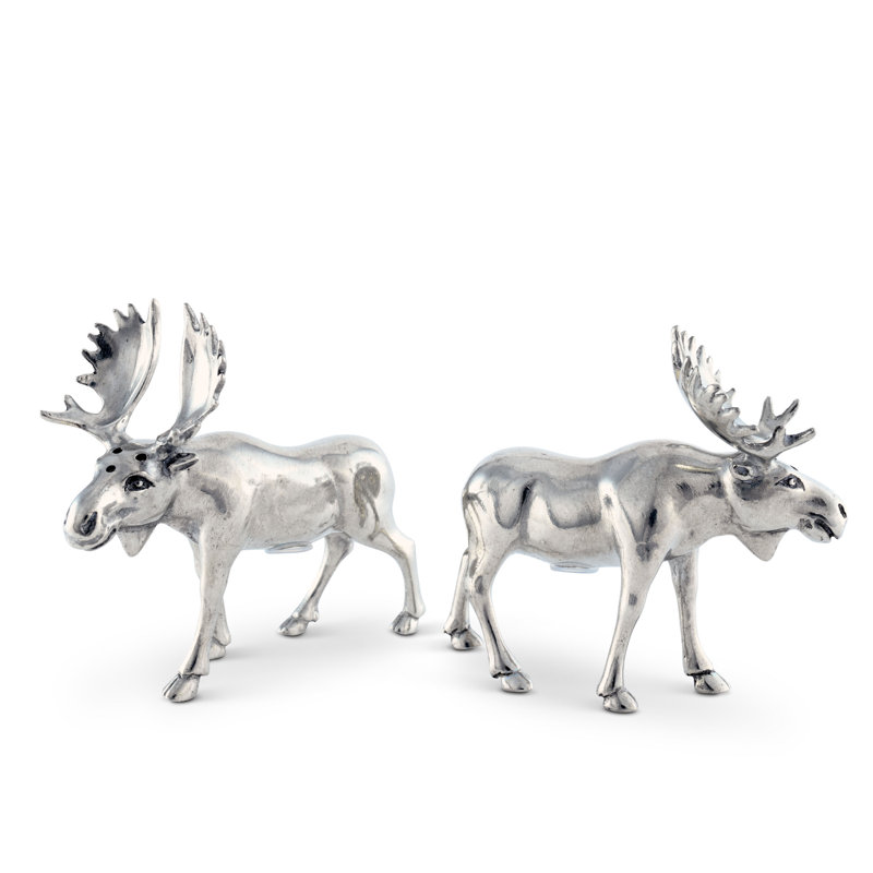 Ensemble salière et poivrière Lodge Pewter Moose
