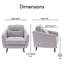 Fauteuil de salon rembourré Elle Decor Chloe-20423520